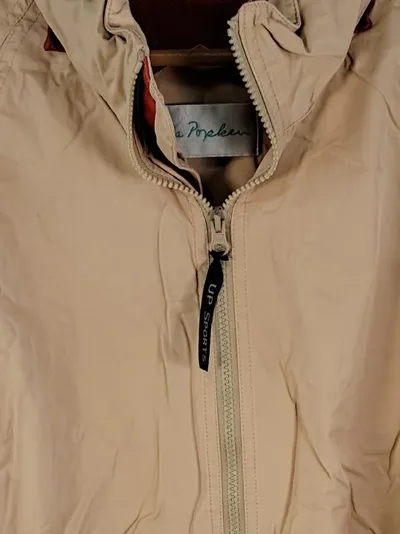 Ulla Popken Damen Leichte Jacke Gr. 54 Beige Windbreaker Kapuze