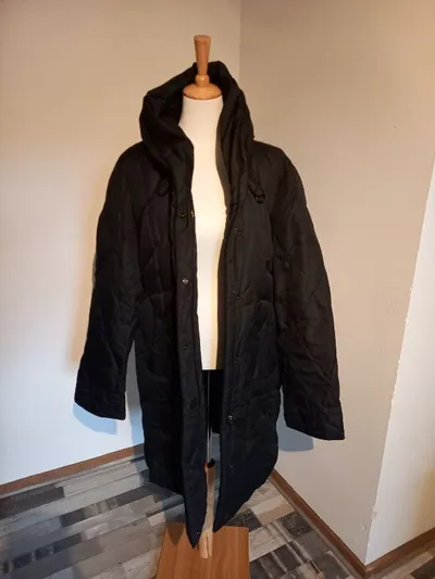 Peek & Cloppenburg Damen Steppmantel Kapuze Schwarz Gr. 46 Winter