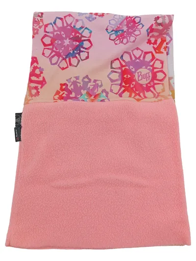 BUFF Schlauchtuch Kinder Rosa Fleece Schneeflockenmuster Polartec Neckwarmer