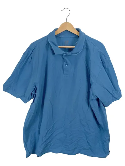 JP1880 Herren Poloshirt Übergröße 6XL Blau Kurzarm Baumwolle