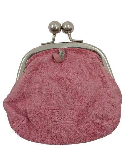 Fossil Geldbörse LOVE Münzbörse Rosa Leder Vintage Retro Knipsbörse