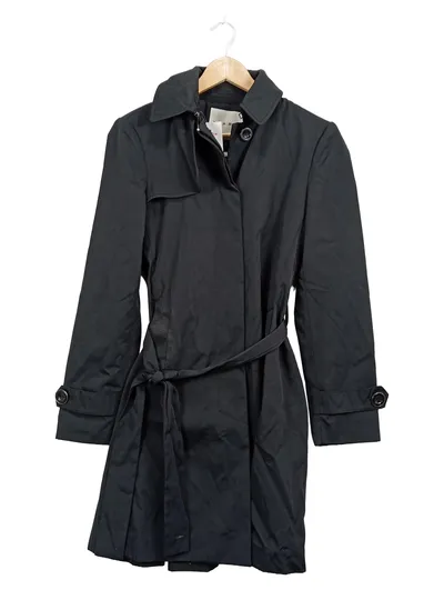 ZARA BASIC Damen Trenchcoat Schwarz Gr. S Klassisch Gürtel