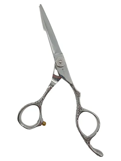 e-kwip FL-40 Friseurschere Haarschere Silber graviert Profi 6 Zoll