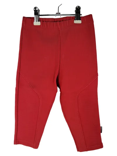 Clayeux Kinder Leggings 3, 4 Hose Gr. 92 Rot Rippstrick Made in France