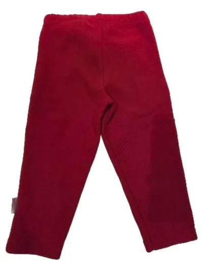 Clayeux Kinder Leggings 3, 4 Hose Gr. 92 Rot Rippstrick Made in France