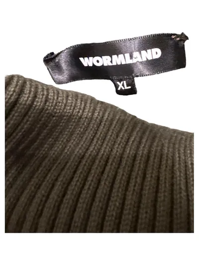 Wormland Herren Rollkragen Strickpullover Oliv Gr. XL Rippstrick