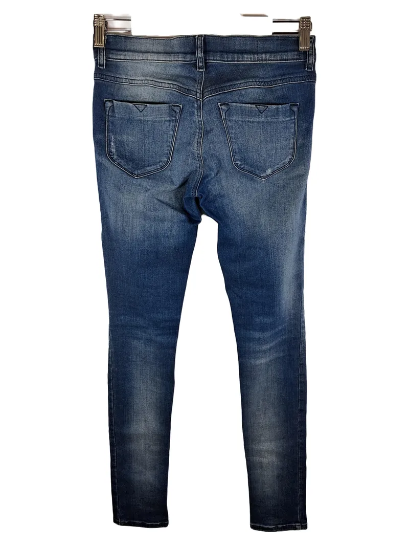 Diesel Livier Damen Jeans W27 Blau Destroyed Super Slim Jegging Low Waist 2