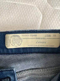 Diesel Livier Damen Jeans W27 Blau Destroyed Super Slim Jegging Low Waist 3