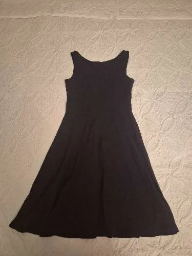 Anna Field Damen Kleid Gr. 34 Schwarz Ärmellos Skater Gürtel Elegant