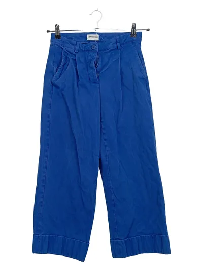 ARMEDANGELS Damen Stoffhose Wide Leg Cord Blau Größe S 36