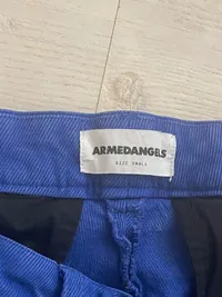 ARMEDANGELS Damen Stoffhose Wide Leg Cord Blau Größe S 36 4