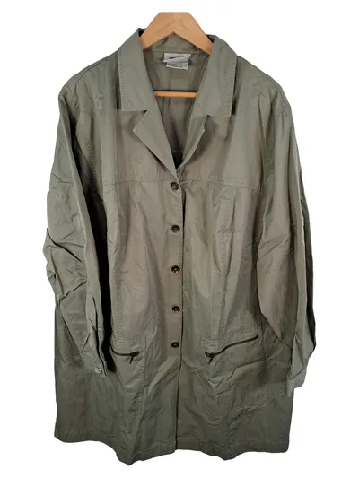 Ulla Popken Damen Leichte Jacke Oliv Gr. 50 Casual