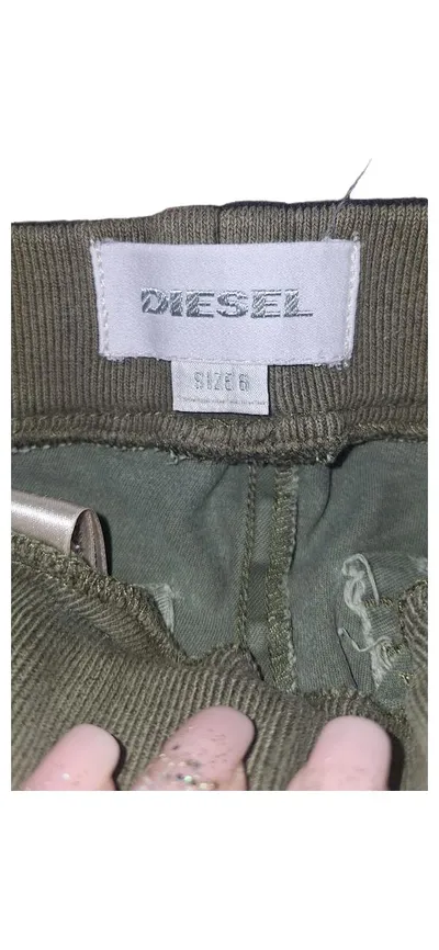 Diesel Cargohose Mädchen Kinder Gr. 122 Oliv Khaki Jogger