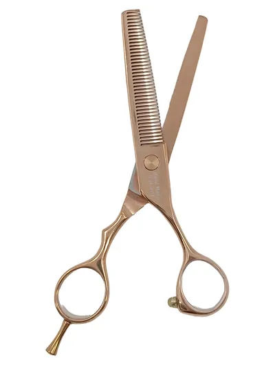 Sunset Effilierschere Haarschere Friseurschere Roségold 6 Zoll Profi