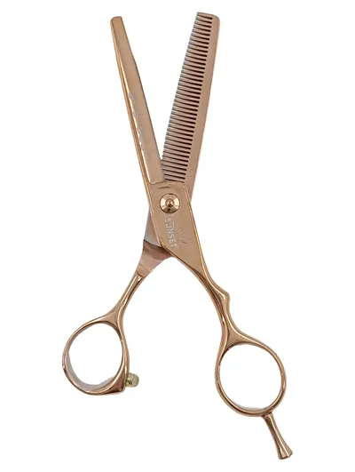 Sunset Effilierschere Haarschere Friseurschere Roségold 6 Zoll Profi