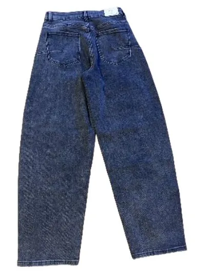 FOLYROSE Damen High Waist Jeans Gr. 36 W28 Grau Wide Leg Premium Denim
