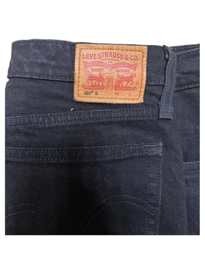 Levi's 501 S Jeans Straight Leg Damen W32 Schwarz Klassisch
