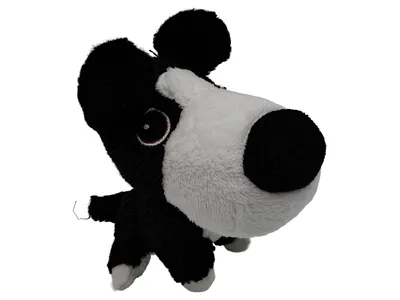 Big Headz Kuscheltier Hund Charmant Schwarz 12cm