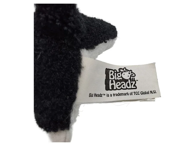Big Headz Kuscheltier Hund Charmant Schwarz 12cm 3