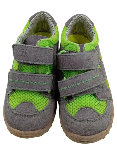 Ricosta Kinder Sneaker Schuhe Klettverschluss Grau Grün Größe 24