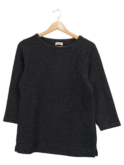 Via Appia Damen Pullover Gr. 40 Schwarz 3/4-Arm Bouclé Basic