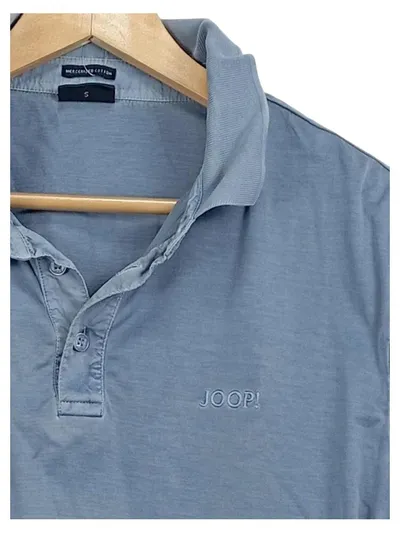 JOOP! Herren Poloshirt Gr. 46 S Blau Mercerized Cotton Kurzarm