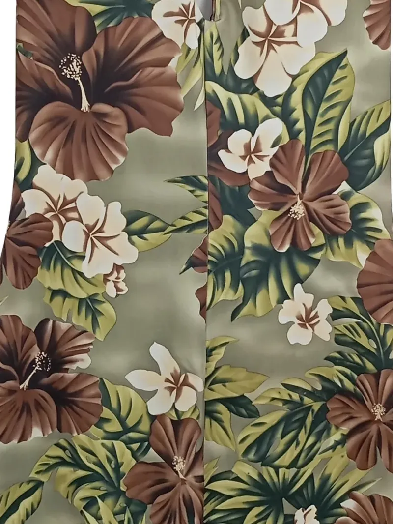 FashionTV Damen Sommerkleid Gr. 34 Tropisches Blumenmuster Grün Braun 3