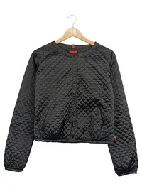 Benetton Steppjacke Mädchen Gr. 170/176 Schwarz Cropped Reißverschluss 1