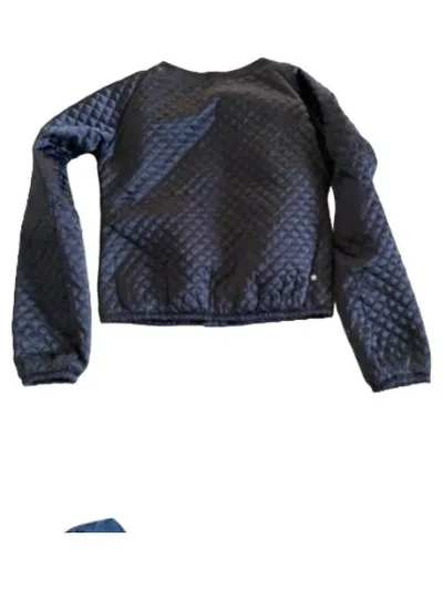 Benetton Steppjacke Mädchen Gr. 170/176 Schwarz Cropped Reißverschluss