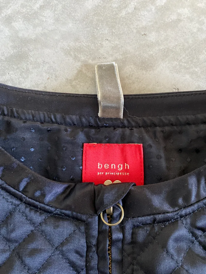 Benetton Steppjacke Mädchen Gr. 170/176 Schwarz Cropped Reißverschluss 3