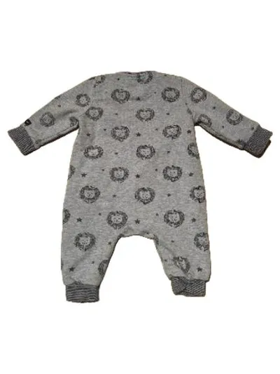 bellybutton Baby Strampler Einteiler Gr. 56 Blau Löwenmotiv Baumwolle