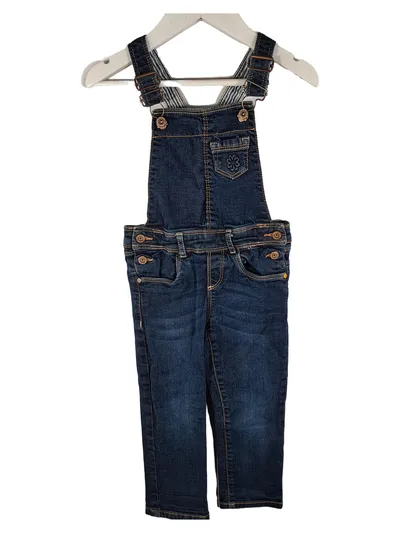 Okaïdi Jeans Latzhose Mädchen Gr. 98 Blau Denim Casual