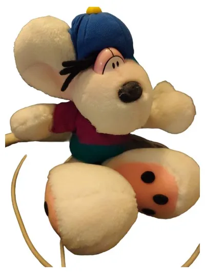 Diddl Maus Plüschtier Kuscheltier Weiß Farbenfroh 22 cm