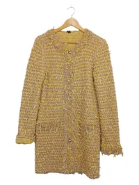 Marc Cain Strickjacke Damen Tweed Bouclé Gelb Gr. M/38 Wolle Alpaka 2