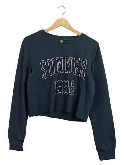 ONLY PLAY Damen Crop Sweatshirt Summer 1996 Langarm Petrol Gr. L