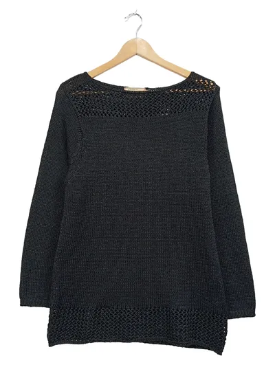 Woodpecker Damen Strickpullover Lochmuster Schwarz Gr. 44/46 Casual