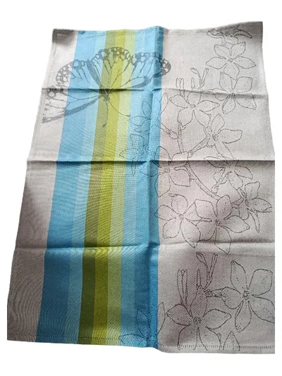 TRIOLINO Geschirrtuch Leinen Blumenmuster 70x50 cm Mehrfarbig Küchentuch