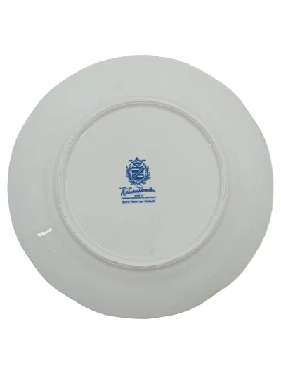 Weimar Porzellan Essteller Echt Weimar-Kobalt Blumenmuster DDR 19cm