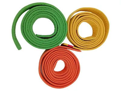 Kampfsport Gürtel Set 3er Pack Gelb Orange Grün Taekwondo Karate