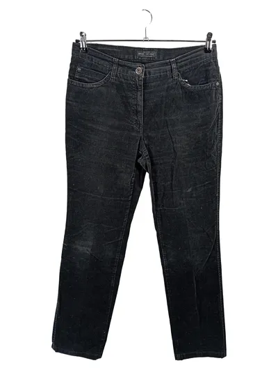 BRAX Cordhose Damen Größe 40 Schwarz Soft Cord Klassisch
