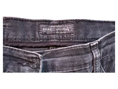 BRAX Cordhose Damen Größe 40 Schwarz Soft Cord Klassisch