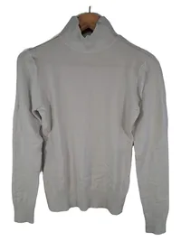 Zuiki Damen Rollkragenpullover Weiß Gr. S Strickpullover Basic 1