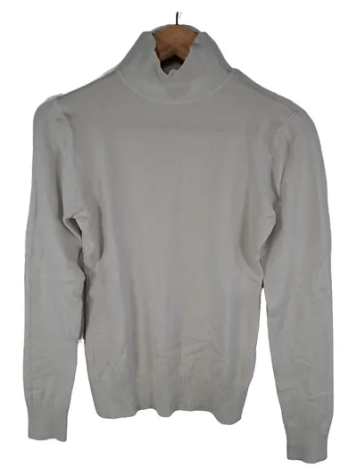 Zuiki Damen Rollkragenpullover Weiß Gr. S Strickpullover Basic