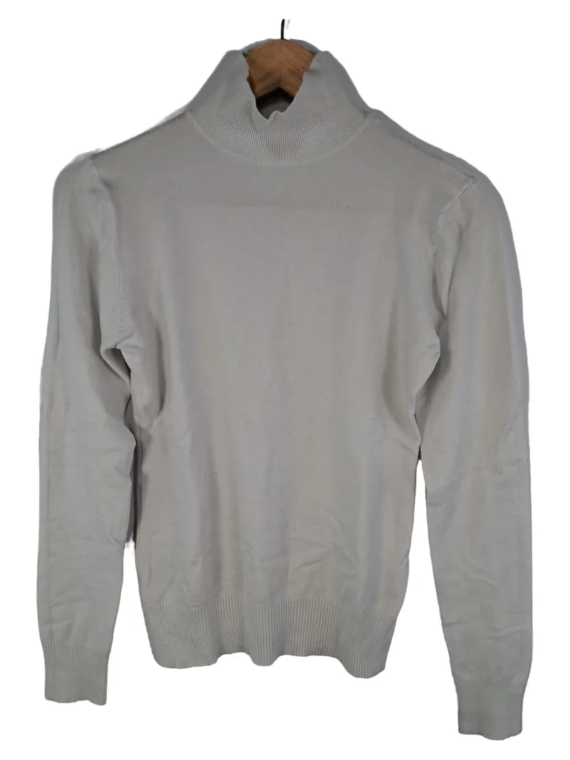 Zuiki Damen Rollkragenpullover Weiß Gr. S Strickpullover Basic 1