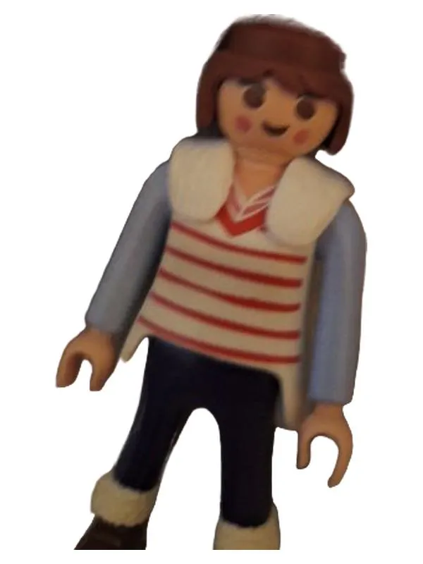 Playmobil Figur Frau Winterkleidung Streifenpullover Jacke ab 4 Jahre 1
