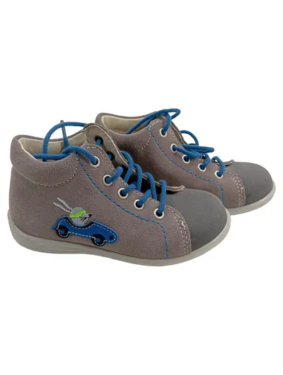 PEPINO Lauflernschuhe Jungen Gr. 24 Grau Blau Wildleder Sneaker