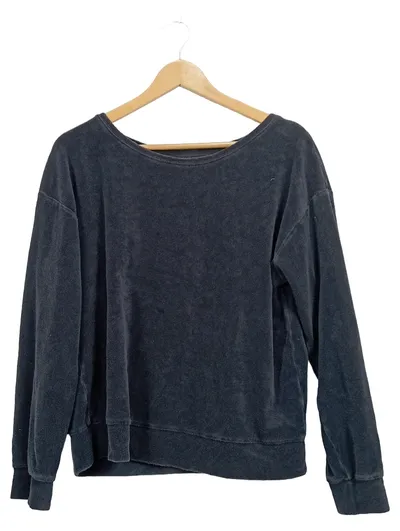 Juvia Damen Pullover Grau Gr. S Casual Baumwolle