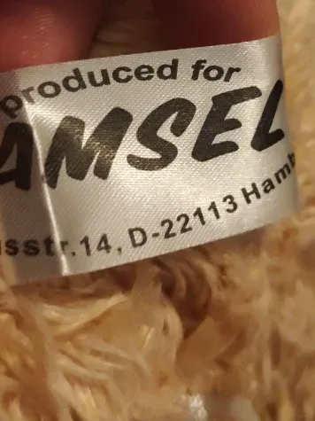 Amsel Teddybär Plüschtier mit Musik roter Schal 22cm Kuscheltier
