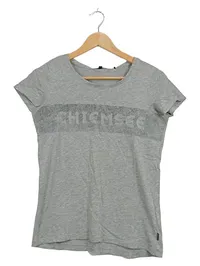 Chiemsee Damen T-Shirt Gr. XS Grau Kurzarm Casual Baumwolle 1