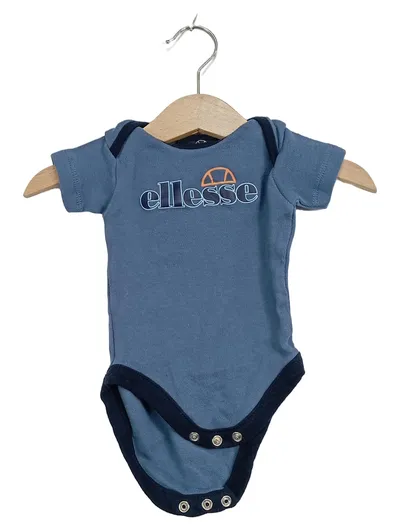 Ellesse Baby Body Kurzarm Gr. 3 Monate 62 Blau Logo